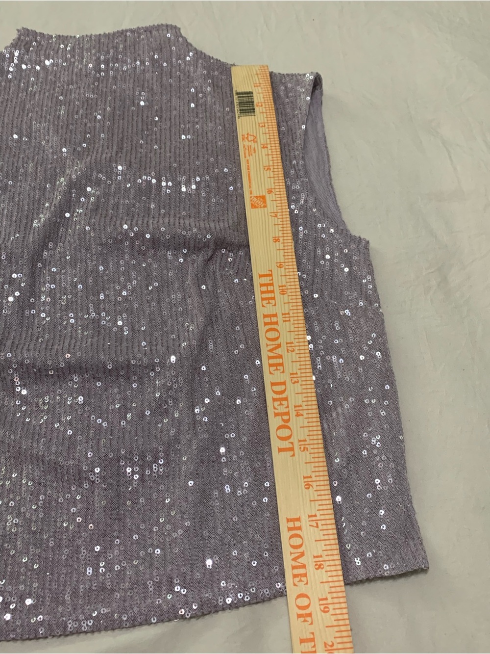 Anthropologie Lavender Sequin Mock-Neck Tank - Picture 7 of 11